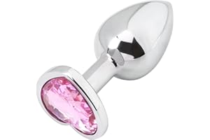 Akstore Small Anal Plug Butt Heart Personal Sex Massager (Pink)