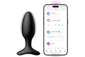 LOVENSE Hush 2 Vibrating Butt Plug 1.5", Silicone Anal Vibrator for Men with Remote Control, Waterproof and Rechargeable Big Plug Vibration Machine for Women, Adult Anal Plug Sex Toys for Couples