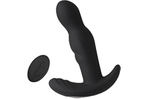 360° Rotating Prostate Massager Anal Toy, Male Sex Toy with 3 Rotation & 10 Vibration Modes, Butt Plug Vibrator for Women & Men, Anal Plug Dildo with Remote Control