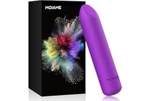 Small Bullet Vibrator for Women: Waterproof Mini Clit Vibrator with 10 Modes, Full Silicone Vibrating Finger Massager for G Spot Nipple, Female Rechargeable Lipstick Vibe Sex Toy, Purple