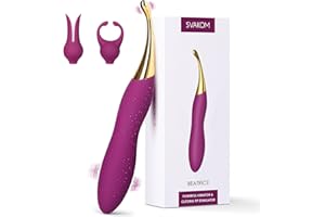Clitoral Vibrator Sex Toys for Women - SVAKOM Female Squirting Vibrators Clit G-Spot Dildo Nipple Stimulator Anal Vibe - High Frequency Personal Massager Wand Adult Sensory Toy 2 Silicone Heads