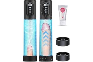 Water Penis Pump Sex Toys - Electric Dick Pump Penis Extender Male Toys with 3 Powerful Training Modes & 3 Suction Modes, Male Sex Toy Vacuum Cock Pump Penis Enlarger for Couples Sex Game