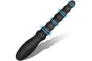 Vibrating Anal Beads Butt Plug Adult Sex Toys for Men Women Couples, Rechargeable Anal Plug Bullet Vibrator Waterproof G-spot Stimulator Male Prostate Massager, Silicone Anal Dildo for Beginners