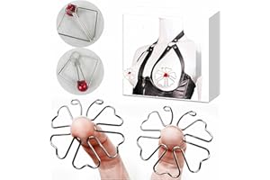 Adult Invisible Nipple Pinches, Adjustable Non-Piercing Nipple Clamp Breast Clips, BDSM Foreplay Flirting Clitoral Clamp Toys for Women Female Men Male Unisex Couples (A)