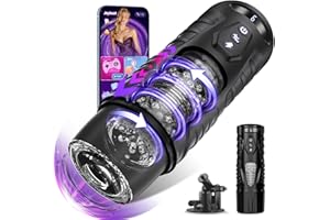 EINSEO AI Sync Male Masturbator Sex Toys for Men - Adult Toy Male Sex Toys with 7 Thrusting & 7 Rotating Modes, Pocket Pussy Hands Free Sex Machine LCD Display with Visual Window & Mounting Base