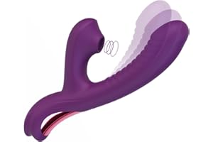 Tracy's Dog Come-Hither Rabbit Sucking Vibrator for Clitoral G Spot Stimulation, Adult Sex Toys for Women Couple, Vibrating Finger Massager with 3 Suction and 10 Vibration & Come-Hither Modes (Beta)