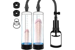 Penis Pump Extender Enlarger with 3 Penis Ring, Penis Pump for Men Erection & Enhancement, Penispumps for Enlargement Pump for Men Couple Stronger Bigger Erection, Manual Penis Vacuum Cock Sex