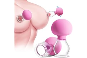 Adult Sex Toys Nipple Sucker - 1 Pair BDSM Nipple Toys Stimulator for Couples Pleasure, Manual Suction Mini Foreplay Flirting Nipple Pump for Women Sex, Nipple Corrector for Inverted Flat Shy Nipples