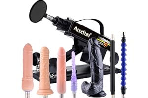 AUXFUN Sex Machine Love Machine Fuck Machine with Suction Cup Adapter,Automatic Dildo Machine Thrusting Machine with 3 XLR Connector,Fucking Machine Couple Sex Toys 8 Attachments for Male and Female