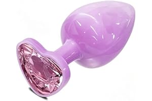 Anal Plugs Small Butt Plug for Beginners,Adult Aanl Toys with Heart-Shaped Jewelry Base,G Spot Sex Toy Anal Sex Adult Toy for Beginner Adult Unisex Women and Men Couple (Small Pink)