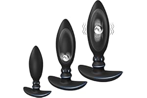 Anal Plug Trainer Set, Butt Plug with Misplaced Centre of Gravity, 3PCS Silicone Butt Plugs Anal Beads for Beginner & Advanced Player, Comfortable Long-Term Wear Prostate Massager Anal Adult Sex Toys