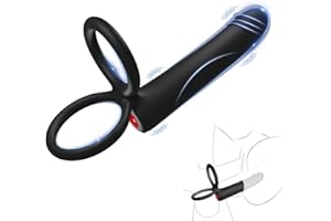 Anal Dildo Vibrator Sex Toys for Men, Strap-On Dildo Butt Plug with Vibrating Cock Ring, Male Penis Vibrator with 10 Vibration Modes, Double Penetration Pleasure for Men and Couples Adult Sex Toys