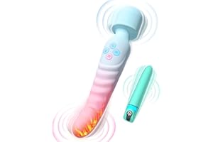 G Spot Vibrator Wand & Bullet Vibrator Set - Vibrators Sex Toys for Women, Clitoral Stimulator Dildo with 7 Vibrating Modes, Waterproof Heating Wand Massager, Adult Sex Toy for Female and Couples