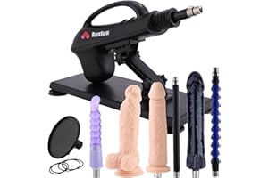 Sex Machine Thrusting Automatic Dildo Machine, Sex Machines Thrusting Sex Machine for Men Women with 7 Attachments 3 XLR Connector, Auxfun Love Machine with Suction Cup Adapter