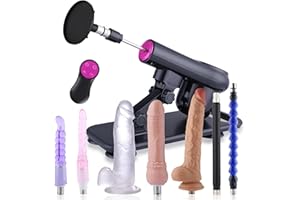 Sex Machine Dildo Machine for Women,Fuck Machine with Powerful Suction Cups,Thrusting Machine with 3Xlr Connector,Thrusting Machine with 8 Attachments Sex Toys