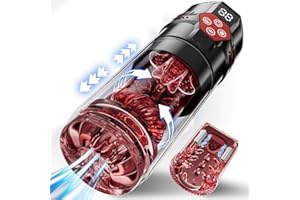 Mrgras Male Masturbator Penis Pump - Male Sex Toys for Men with Upgrade 12 S Vacuum Pump & 7 Thrusting Rotating Vibrating Sucking Licking LCD Adult Toys Mens Sex Toys Pocket Pussy Pumps & Enlargers