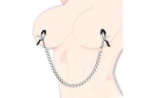 BDSM Nipple Toys Adjustable Metal Nipple Clamps, Nipple Clamps Sexual Pleasure Tools for Women Couples, Nipple Clips Breast Flirting Stimulation, Nipple Rings BDSM Adult Sex Toys Bondage Wellness