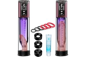 Penis Pump Male Sex Toys Electric Vacuum Pump with 4 Powerful Sucking and 6 Penis Ring, Adult Sex Toys for Men Dick Enlarger Erection