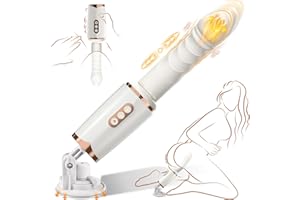 Sex Machine Thrusting Dildo Vibrator Adult Sex Toys for Women Men G Spot Clitoral Anal Play, Dildo Machine Rotatable Switch 7 Vibrating Thrust Modes Smart Heating Big Suction Cup Anal Toys for Couple
