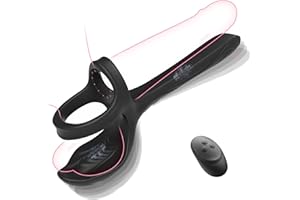 Double Penetration Sex Toys for Couples, 3-in-1 Vibrating Cock Ring with 10 Modes, Anal Toys Anal Dildo Vibrator Butt Plug, Testicles Vaginal Stimulator, Adult Toy, Sex Things for Couples Kinky