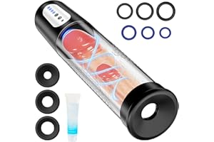 Electric Penis Pump Sex Toys - Automatic Penis Vacuum Enlargement Pump with 4 Suction Intensities, Digital Display & Powerful Suction, Rechargeable Adult Toys Training for Men Stronger Bigger Erection