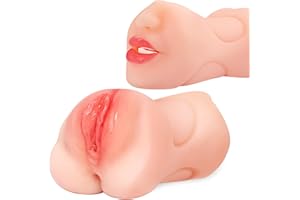 3 in 1 Pocket Pussy Male Masturbator with Mouth, Sex Doll with 3D Realistic Textured Real Oral Vagina and Tight Anus, Masturbation Blowjob Stroker Adult Sex Toys for Men Pleasure