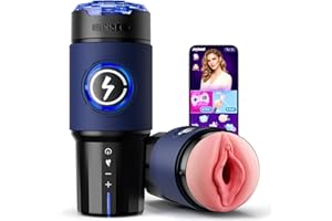 EINSEO Male Masturbator Sex Toys for Men - AI & APP Control Thrusting Male Stroker with 360° Heating, 5-Speed Smooth Motion Adult Mens Sex Toy, Silent Brushless Motor, Pocket Pussy Sleeve Massage Kits