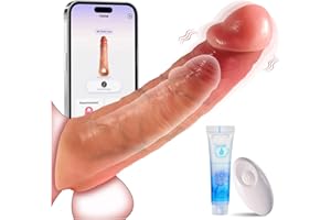 Penis Sleeve Sex Toys Vibrator - Male Sex Toys for Men Penis Extender Dildo Vibrating Cock Ring Sleeve, App Remote Control Penis Enlarger Reusable Penis Cuff Thickened Testicle Ring Male Adult Toys
