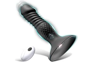 Thrusting Anal Plug Sex Toys for Men, Anal Toys Remote Control Butt Plug & G Spot Vibrator, Couple Sex Toys with 10 Vibrating and Thrusting Prostate Massager, Male Vibrator Adult Toys for Men