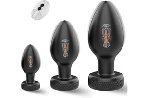 Anal Plug Vibrator Sex Toy, 3PCS Butt Plugs Anal Toys with Enlarged Base, Training Kit with Remote Control 10 Vibration for Beginners Advanced, Anal Sex Toys for Men Women Couples