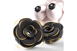 foshjay Nipple Toys Rose Toy - Nipple Clamps BDSM Toys with 9 Vibrating Modes Female Sex Toys 1 Pair Adult Toys for Women Silicone Nipple Vibrator Adjustable Couples Sex Toy Viboators Toys Sex Game
