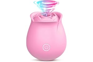 Rose Sex Toy for Women -Razsvoe Rose Sucking Vibrator Clitoral Nipple Stimulator with 10 Modes, G Spot Vibrator Rose Sucker, Personal Massager Dildo for Women Female Couples Adult Sex (Pink)