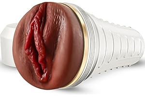 Male Masturbator Realistic Pocket Pussy Vagina Textured with 7.5in Depth Soft and Fleshy Texture,Penis Training Masturbators Sex Machine Toy for Men (Brown)