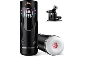 Uoffile Sex Toys for Men Male Masturbator - Pocket Pussy Mens Sex Toy with 8 Sucking & Thrusting & Vibrating, Adult Toys Penis Pump Male Stroker, Sex Machine LCD Display & Suction Base