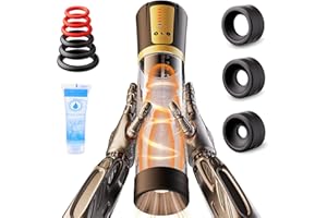 Male Penis Pump Sex Toys, Automatic Enlargers & Extend Pump for Men with 5 Training Modes, Adult Toys for Men Electric Penis Entender Erection Pumps, Sex Toys - Pumps & Enlargers (6 Cock Rings)