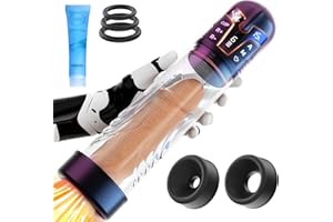 Electric Penis Pump Adult Male Sex Toys, Automatic Penis Enlarger & Extender Pump with 6 Training & 3 Suction Modes, Water Vacuum Pump with Cock Rings for Men Erection, Sex Toys - Pumps & Enlargers