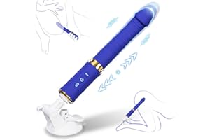 Sex Machine Thrusting Dildo Vibrator-Hands-Free Adult Sex Toys with 10 Thrusting & 10 Vibrating Modes for G Spot Clitoral Anal Stimulation, Removable Suction Cup Realistic Dildos for Women Men Couple