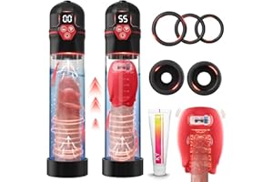 Sex Toys Electric Penis Pump - Male Sex Toys - Pumps & Enlargers Male Masturbator with 5 Suction Intensities & 7 Vibrating Modes, Dick Pump Penis Enlarger for Men Erection, Cock Pump with Pocket Pussy