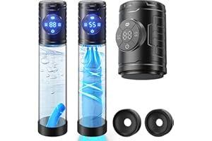 Male Masturbator Electric Penis Enlarge Vacuum Pump, Male Sex Toy with 4 Suction Intensities, Rechargeable Automatic High-Vacuum Penis Enlargement Extend Pump, Air Pressure Device (Black)