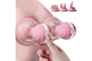Nipple Sucker Sex Toys Vibrator - Nipple Toys Stimulator with 10 Powerful Rotation Modes & 3 Detachable Brush Heads, BDSM Nipple Licking Rose Toy Adult Toy for Women Female Couples